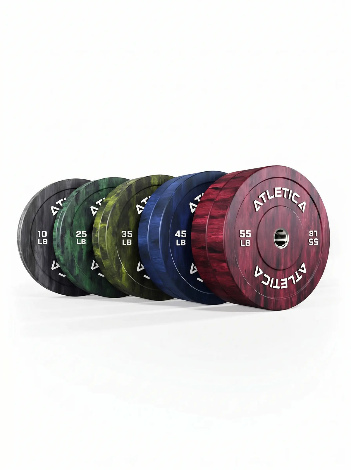 Fusion Bumper Plates SET 330 lb -  colored Bumper Plates for weightlifting and functional strength training
