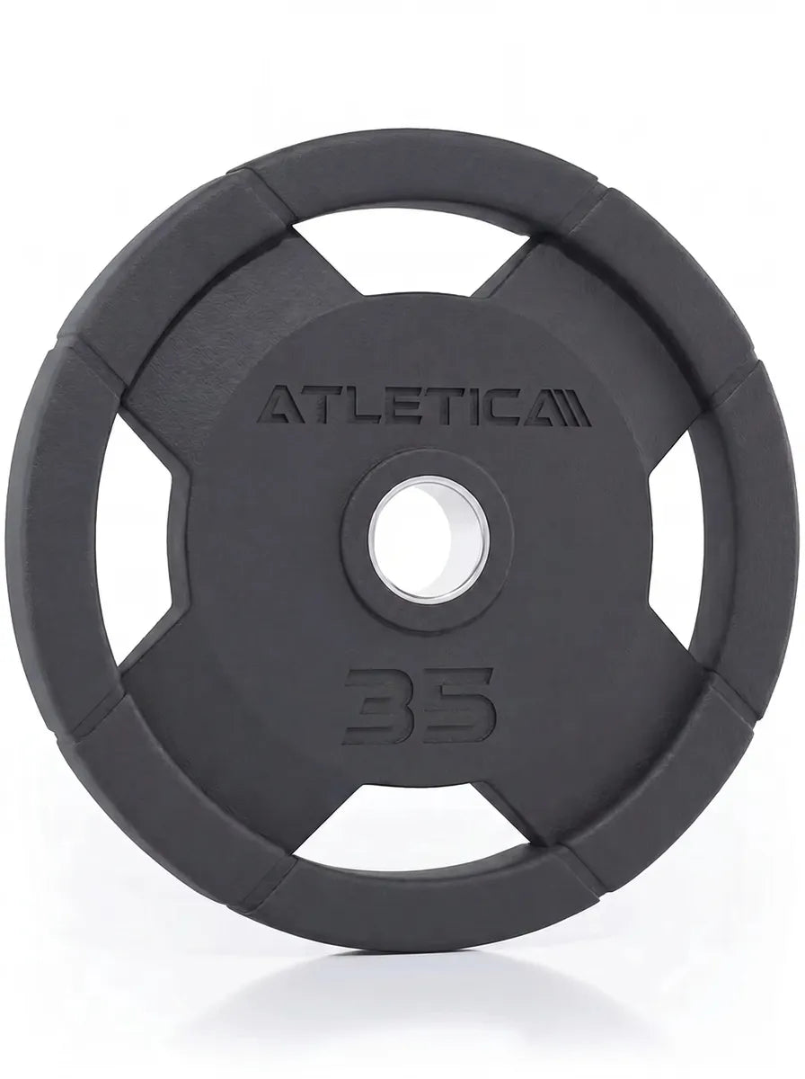 Atletica 4H Gripper plate 35 lb, front view with four grip handles