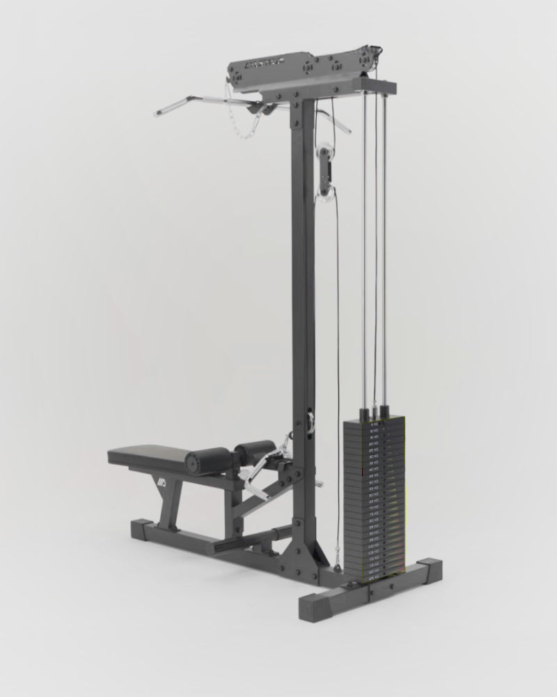 Lat Pulldown with Low Row 88" – Training video preview back and biceps