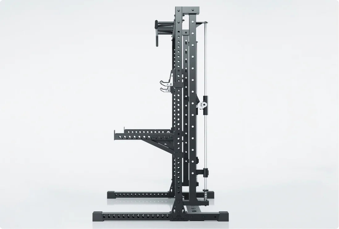 Squat Rack R7 Saber: lasergeschnitten, robotergeschweißt und doppelt pulverbeschichtet